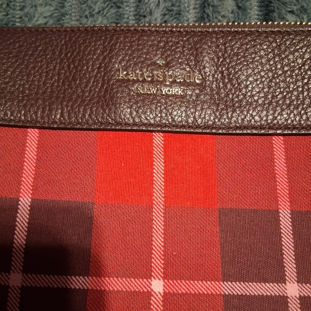 Kate Spade Leila Plaid Triple Gusset Crossbody
